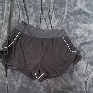 PTULA Women's Gray Athletic Shorts